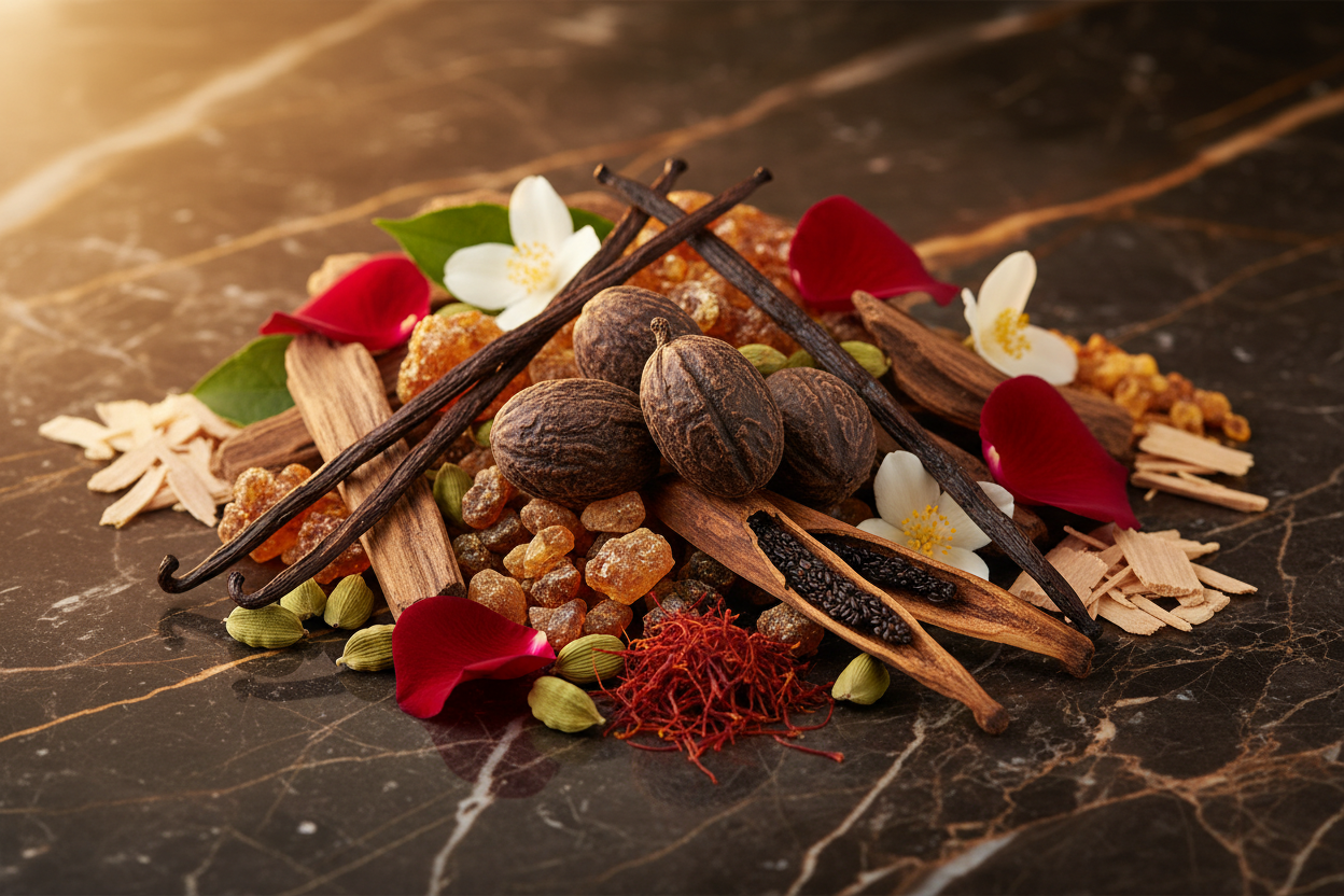 Give ingredient image - A classic fragrance for the classy; Ibdaa is a luscious musky-oriental fragrance that will leave you feeling as exquisite as it